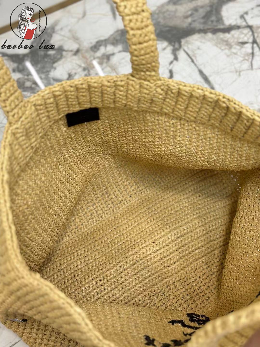Dior Toile de Jouy Tote Bag - Signature Dior Logo Closeup